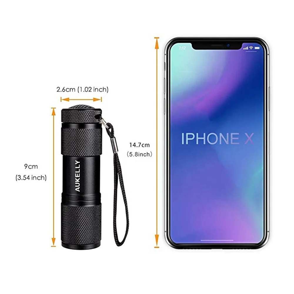  Aukelly охотничий Скорпион 395нм УФ точечный фонарь Ультрафиолетовый светодиодный фонарик 9 светодиодов для поиска мочи собак кошек домашних животных