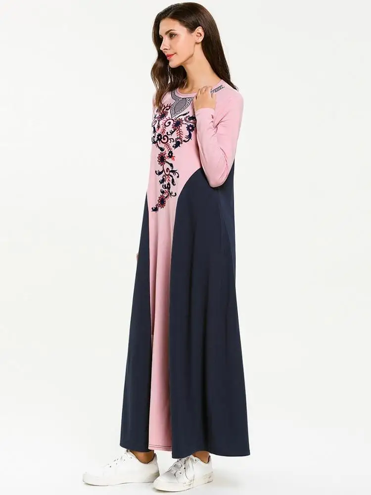 
Womens Kaftan Embroidered Fancy Abaya Evening Gown Maxi Dress Ladies Muslim Dress 