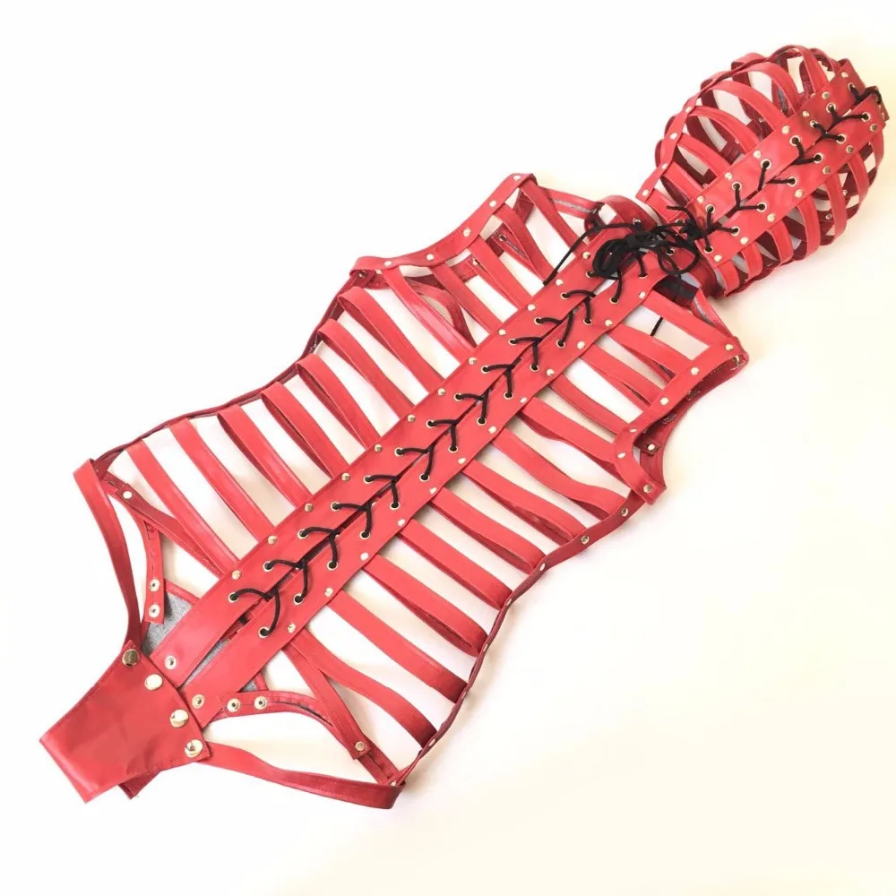 Adult Games Head Hood Body Bondage Restraints Slave BDSM Fetish Mask Leather Harnesses Sex Toys For Couples Sex Products