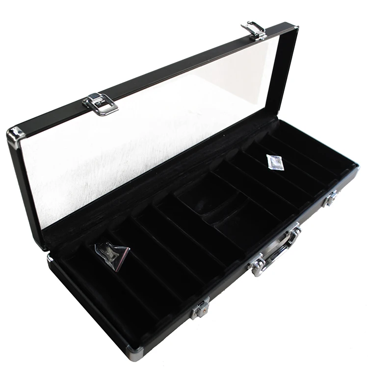 Фабричный Высококачественный акриловый алюминиевый чехол 500 для покерного чипа для игрового набора