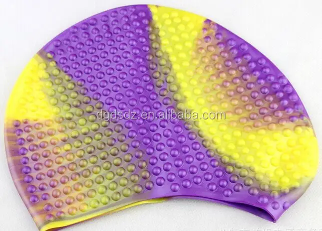 
Hotsale factory silicone rubber highly elastic swimming cap with printing cool unique swim caps 
