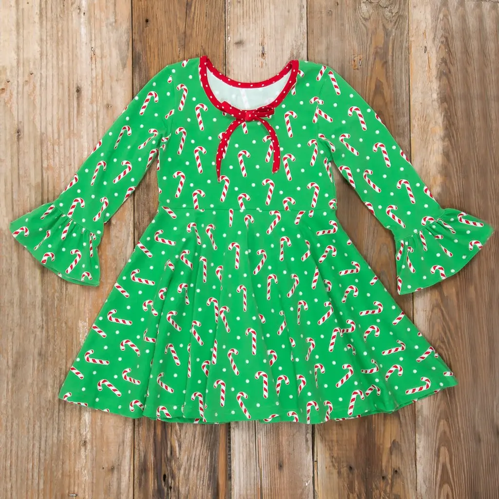 wholesale baby girl Christmas dress frock design boutique girls dress