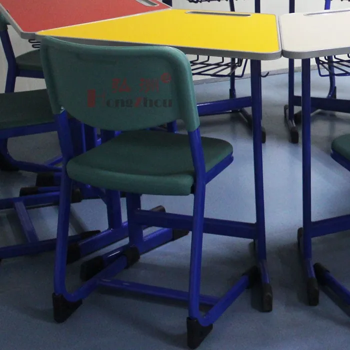 collaborative school furniture group trapezoid kids study table chair