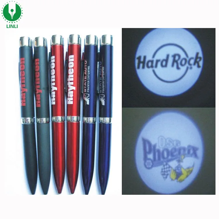 
Metal LED Projector Logo Ball Pen, Light Projector Advertising Ball Pen For Promotion 