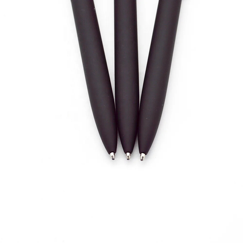 Custom Promotional Metal Engraved matte body Ball Point rubber finished ball Pens With Logo