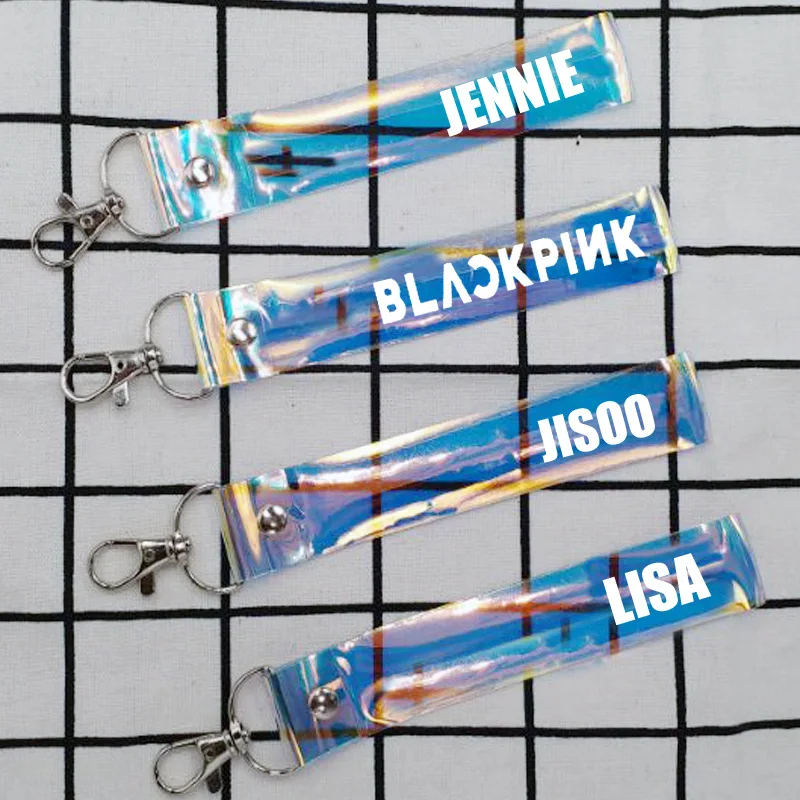 2021 New Products Holographic Material PVC Cell Phone Keychain With Custom LOGO