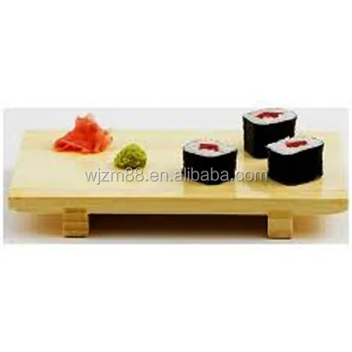 
Japanese style bamboo sushi plates, wood sushi tray set wholesale 