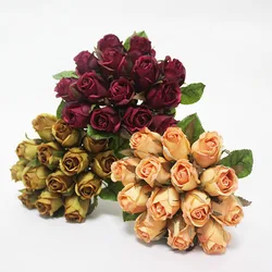 Wedding decorative flowers bouquet artificial rose bouquet silk rose bunch artificial flowers bunch preserved flower