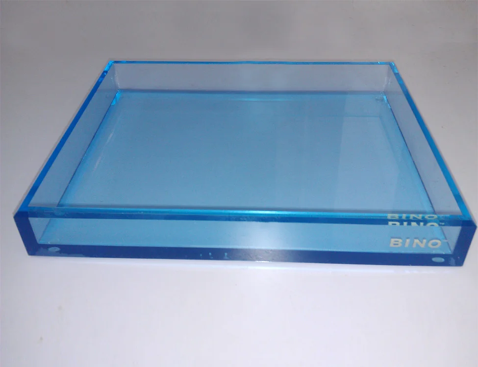 Factory custom clear acrylic jewelry serving tray  high quality acrylic item display tray