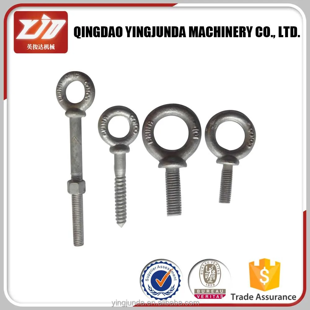 hanging eye bolt tow hook screw and eye bolts