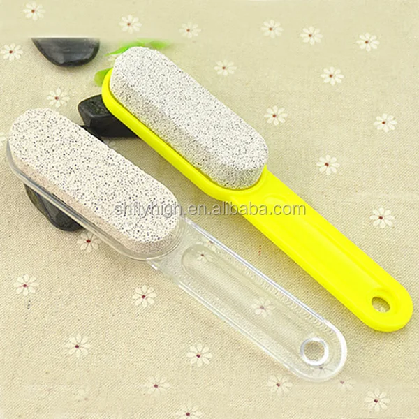 pumice stone with plastic handle