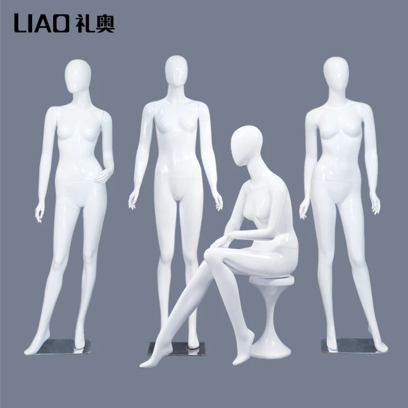 fiberglass skin White gold female full body mannequin Window Display