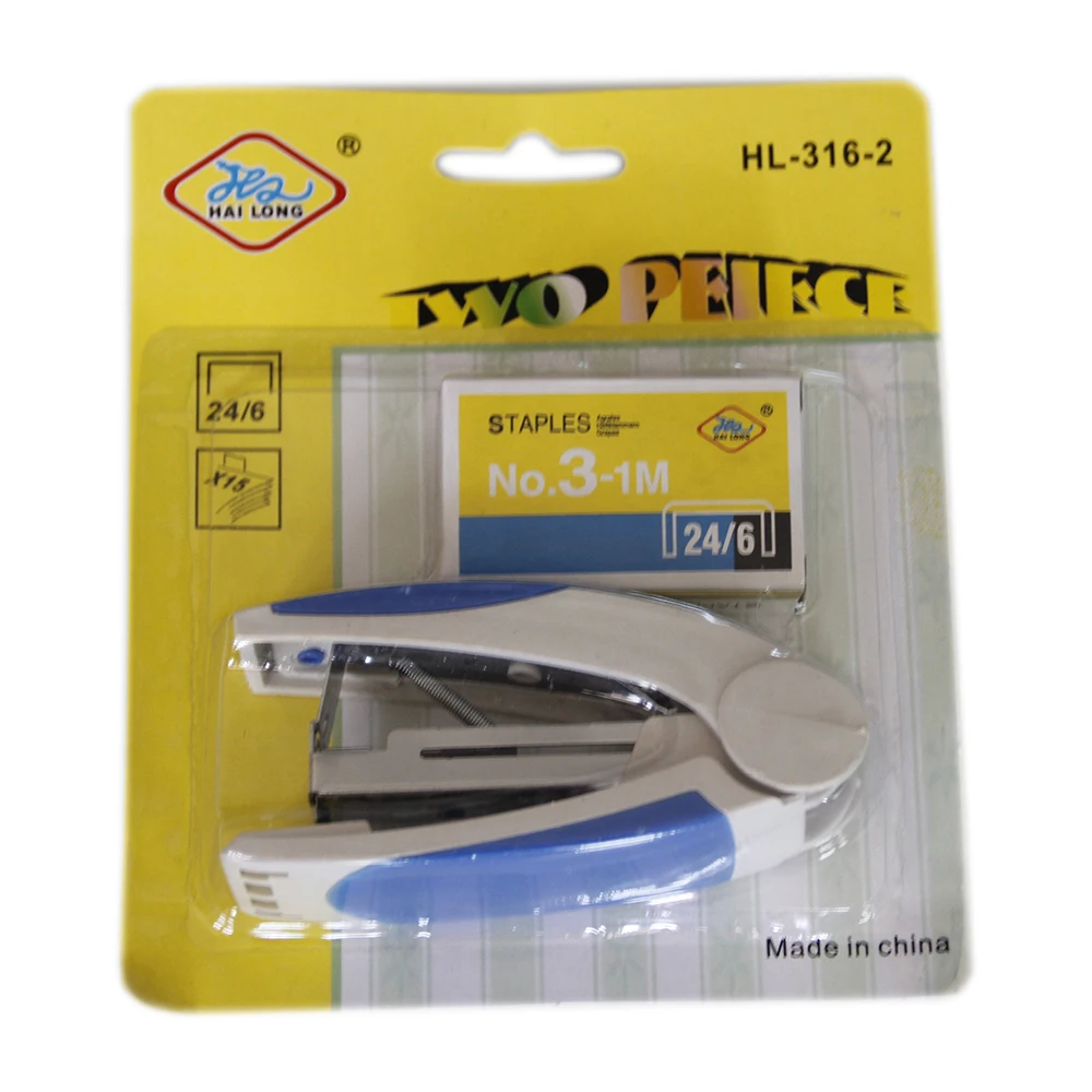 Custom quality cheap No.10 12 sheets plastic paper stapler machine office stationery stapler engrapadoras for paper book binding