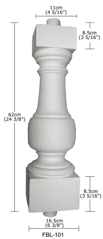 Polyurethane high-grade building decoration New modern design pu balcony hand rails