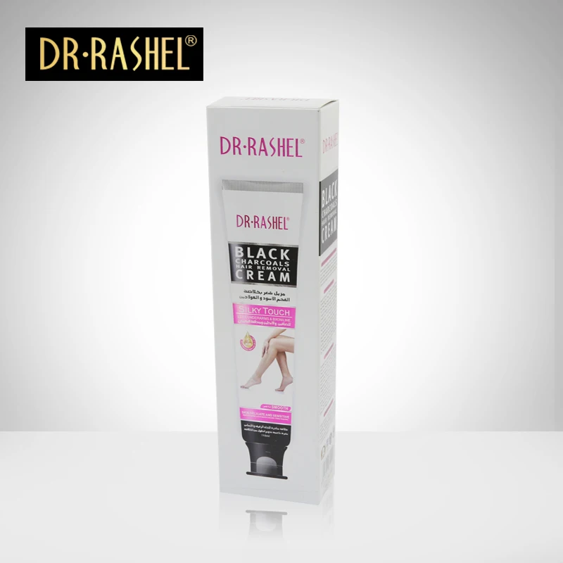 DR.RASHEL 110ml Silky Touch Legs Underarms Bikini Line Black Charcoal Depilatory body Hair Removal Cream