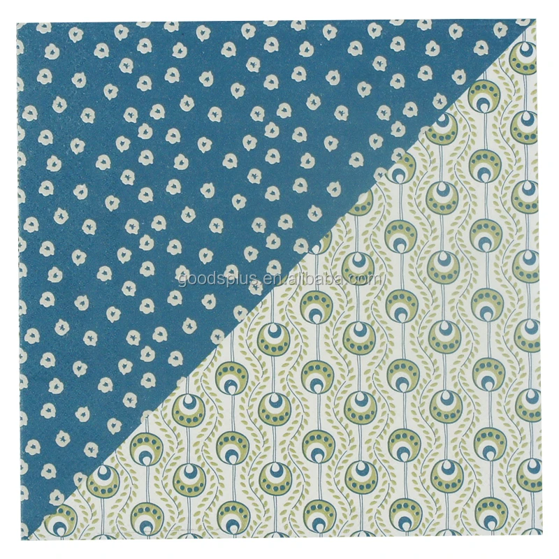 Colored solid color printed tissue paper napkin