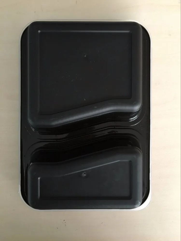 2 Compartment Microwave Reusable Plastic Food Storage Container,Bento Lunch Box Stackable Reusable Microwave Dishwasher Safe