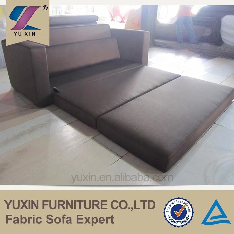 Adjustable Modern Folding Sofa Cum Bed Single Size Brown with Functional Cube Upholstered Mattress for Home Hotel sofa bed