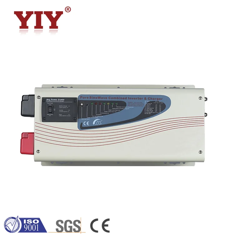 Single phase home use pure sine wave power inverter 12V to 220V with battery charger and solar charger controller 2000W with AVR