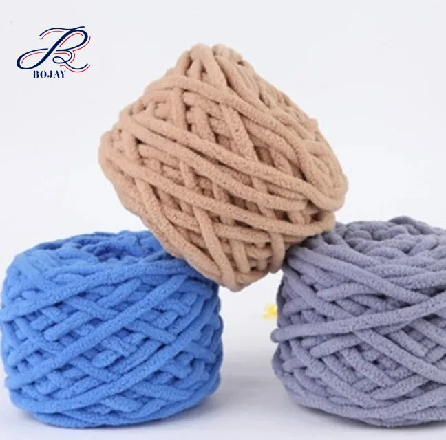 Chenille Yarn 100% Polyester Vegan Chunky Yarn Jumbo Yarn Knitting Materials for Knitting Scarves, Blankets