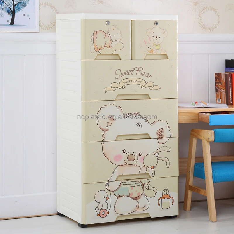 Органайзер для шкафа с 4 ящиками, детский шкаф с 2 пластиковыми шкафами для хранения