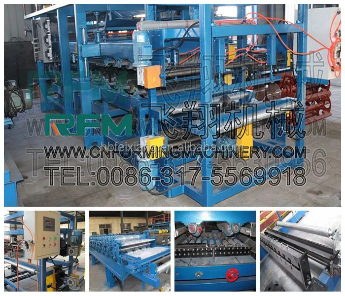 Discontinuous Roof PU Sandwich Panel Manufacturing Machine / Roof polyurethane foam sandwich panel making machine