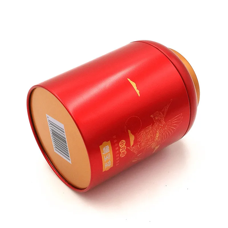 Food grade paper sealed 250g big empty tea storage metal jar tin tea jar
