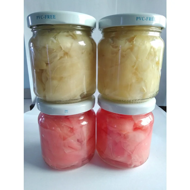 Pickled Sushi Ginger for japanese cuisine in bottle packing