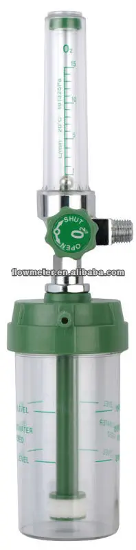 Oxygen flow meter, regulator
