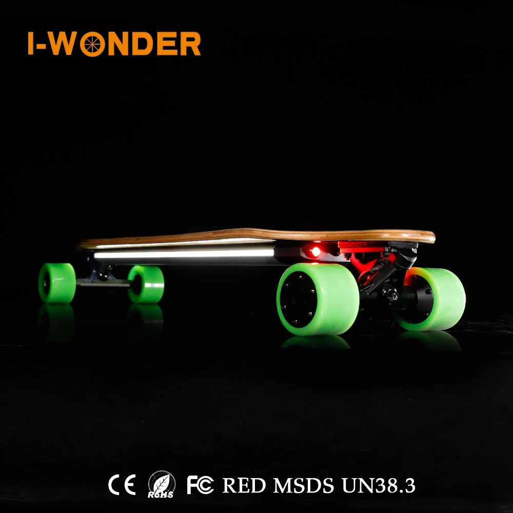 
SK-E2D I-Wonder Led light custom electric skateboard dual hub motors in-wheel electric longboard boosted board 