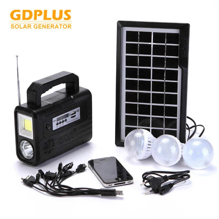 2018 Hot selling of solar light kits and good quality emergency battery of solar light system with FM radio