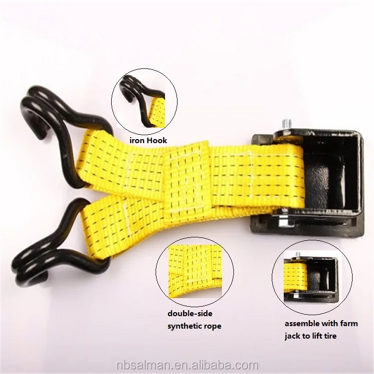 
FJM48I ningbo factory customized off road recovery yellow polyester farm jack accessories for 4X4 