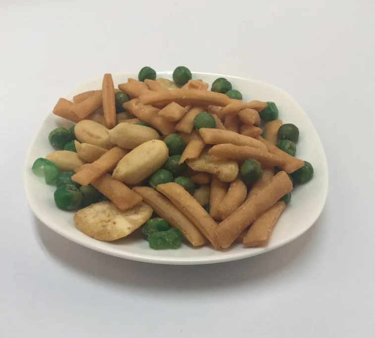 Рисовые крекеры и жареный арахис зеленый горох кешью Микс Кошерный