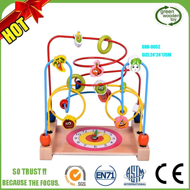 
Mini Around Beads Wire Maze Educational Game,Labyrinth kid wooden bead maze ,Wholesale Wooden Bead Maze toy 