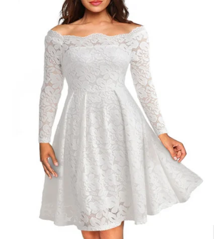 2019 оптовая продажа, повседневные модные сексуальные белые кружевные вечерние платья на заказ для вечеринки, клуба, подружки невесты, женские платья для дам