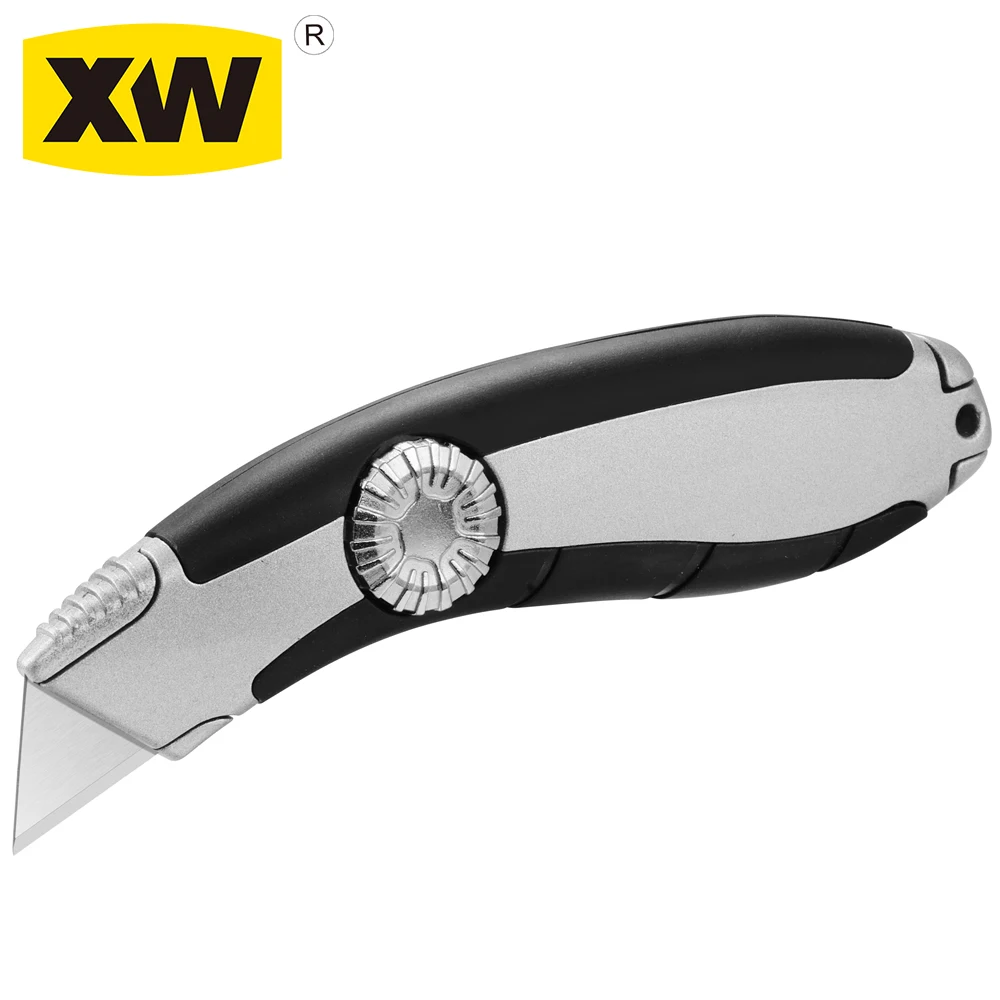 Sharpe fixed blade soft touch TPR handle metal cutting knife