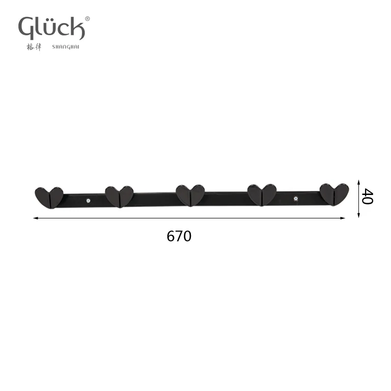 New design heart metal clothes hook for wall HEART HANGER W523