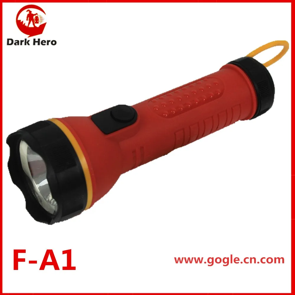 
2D dry battery powered zipper Bag packing dark hero brand led torch light with COC 