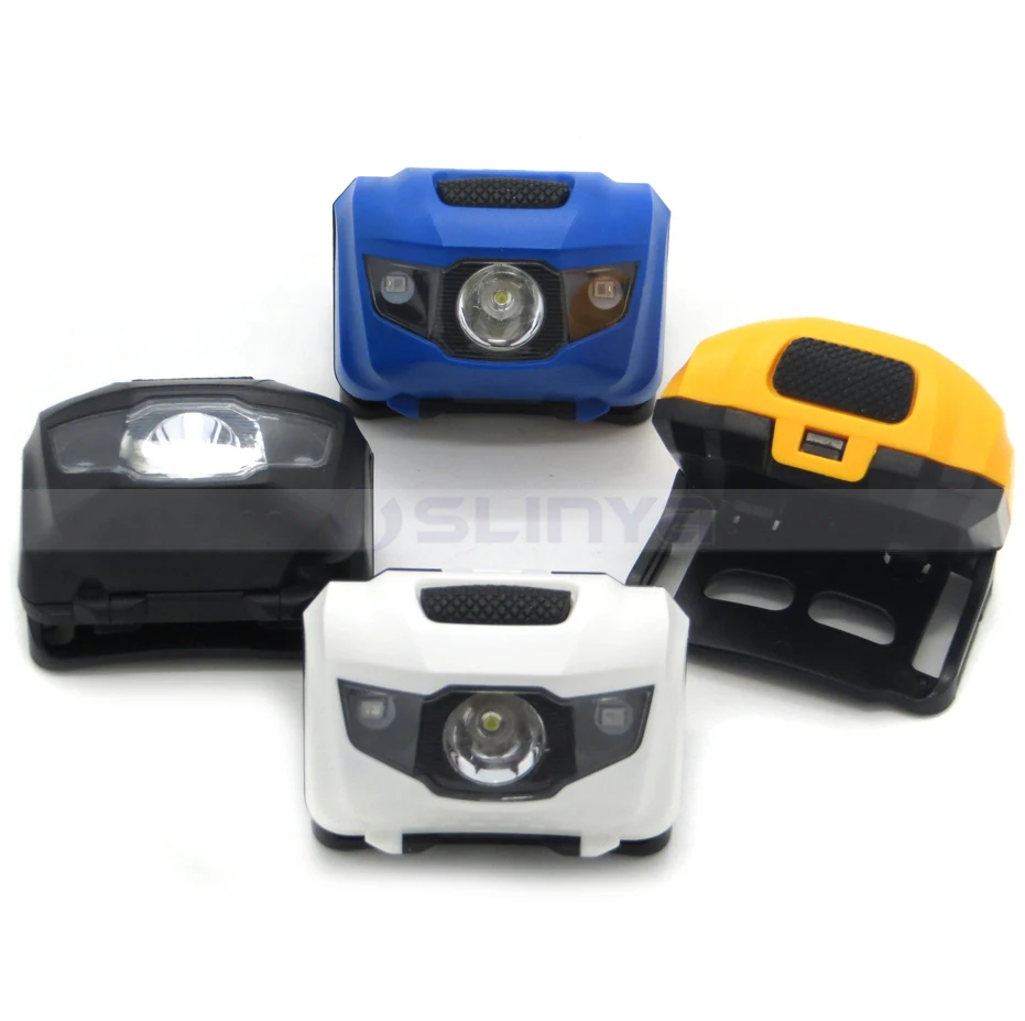 AAA Recharge LED Motorcycle Headlight Red Q5 Light Warning SOS Headlamp