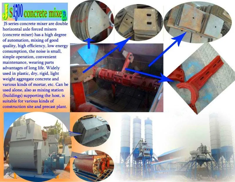 Js1500 различные виды из строительной площадки и бетономешалке
