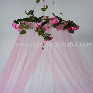 2018 Outdoor Mosquito Net Pink Flower Bed Canopy