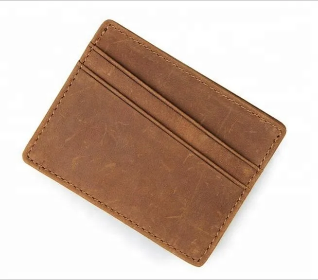 Promotion gift PU leather business ID ATM credit card holder