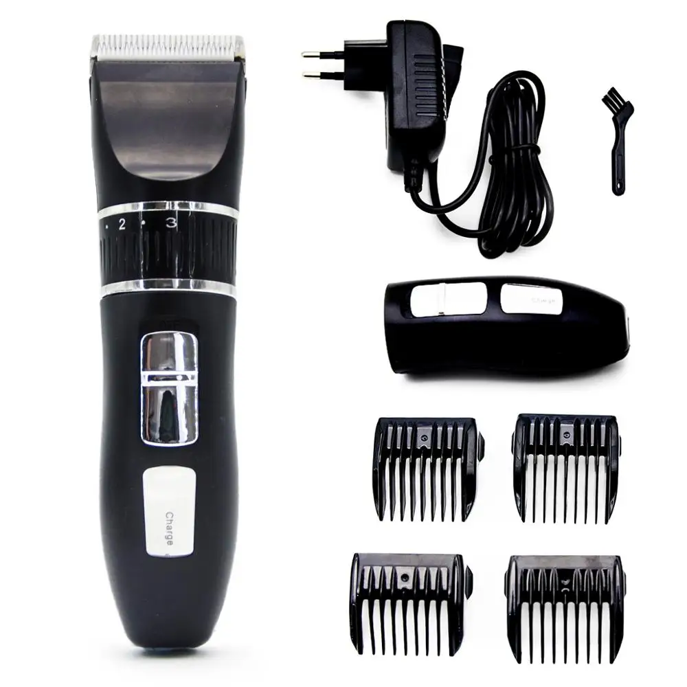 black color trimmer with lithium battery 1500 mah pet groomer kit for vet