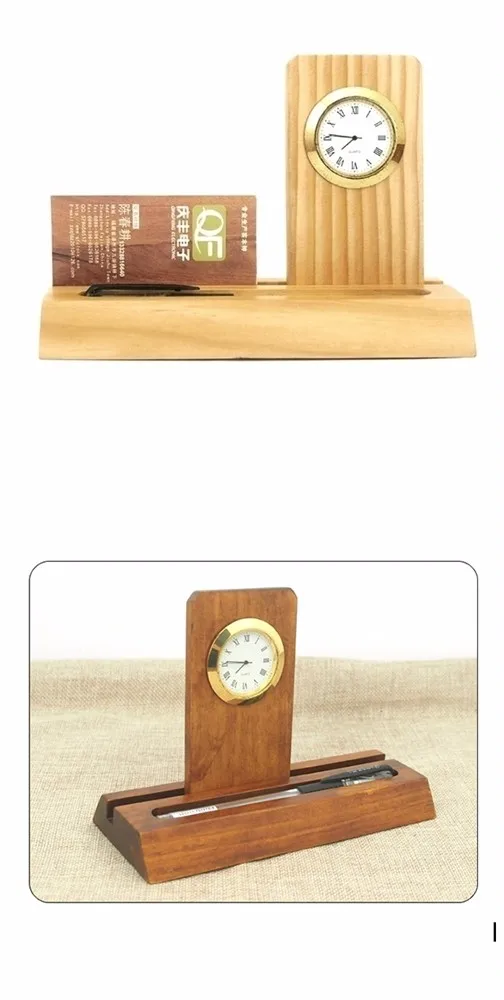 antique vintage handmade wooden table alarm clock