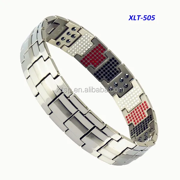 
Anion Magnetic Energy Germanium Power Bracelet Health 4in1 Bio Armband titanium 