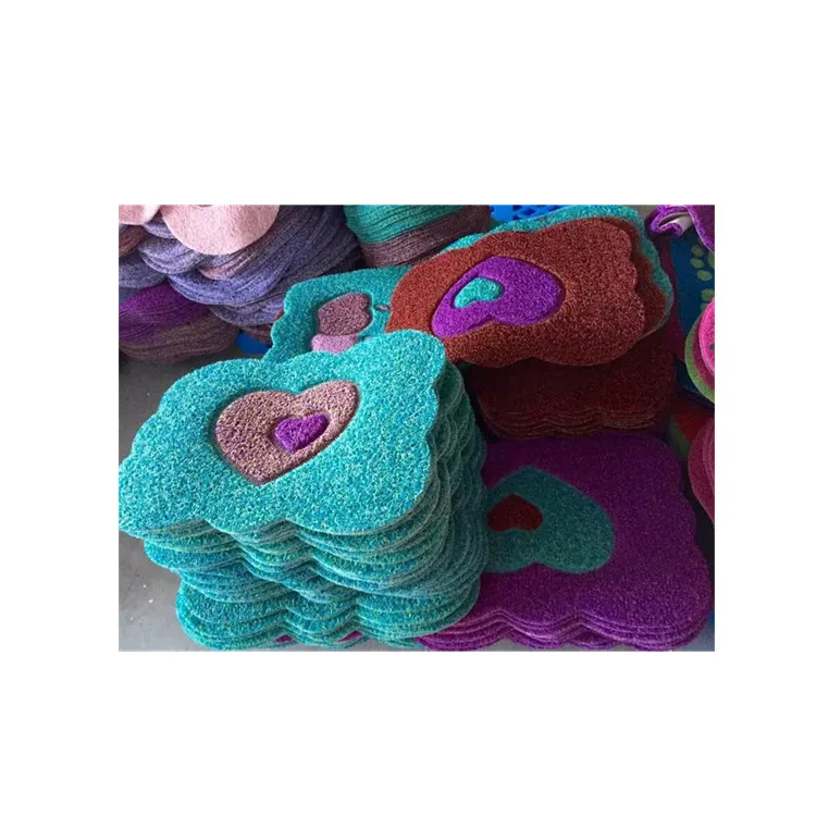 pvc spaghetti mat carpet kitchen plastic flooring rubber curly plastic mat