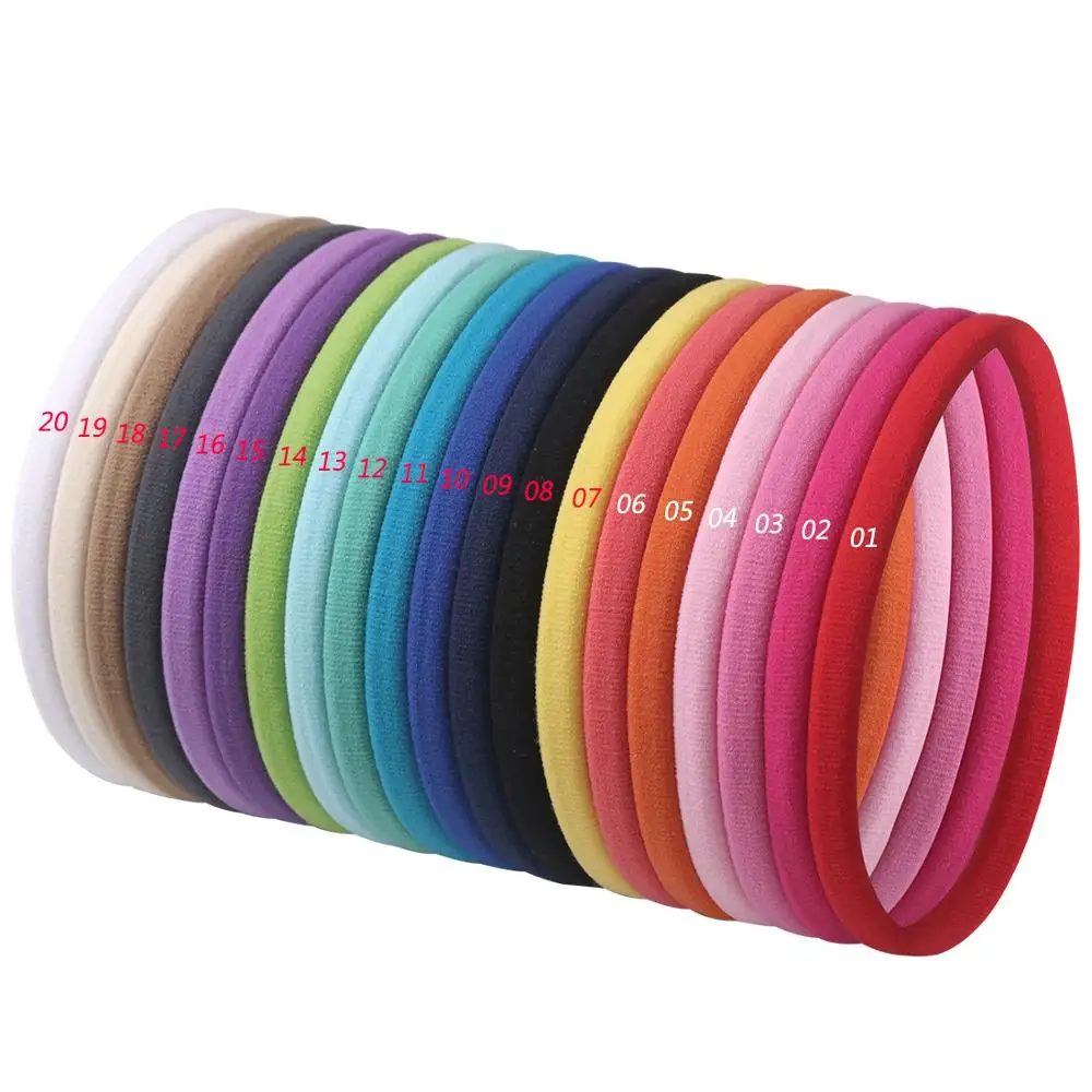 50pcs/lot , 1cm Mini Nylon Elastic Bands Girl Hair Accessories Kid Ponytail Holder Children Fashion DIY Handmade Headwear