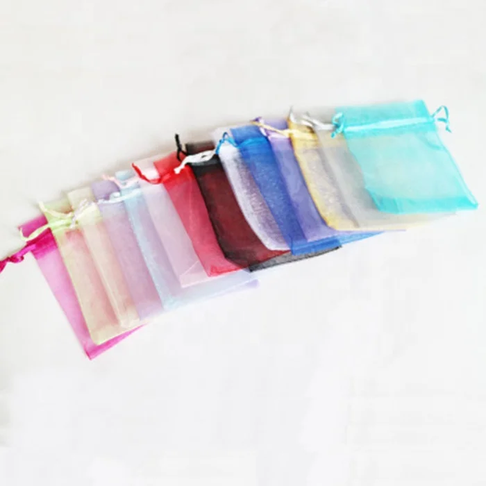 Multi-size and color organza souvenir candy cosmetic packaging bag