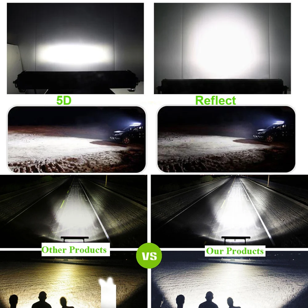 
22' 32' 42' 50' 52' 120W 180W 240W 288W 300W 5D Lens Curved LED Bar Light for Auto Lighting System 22'' 32'' 42'' 50'' 52'' 120W 180W 240W 288W 300W 5D Lens Curved CREE LED Bar Light for Auto Lighting System