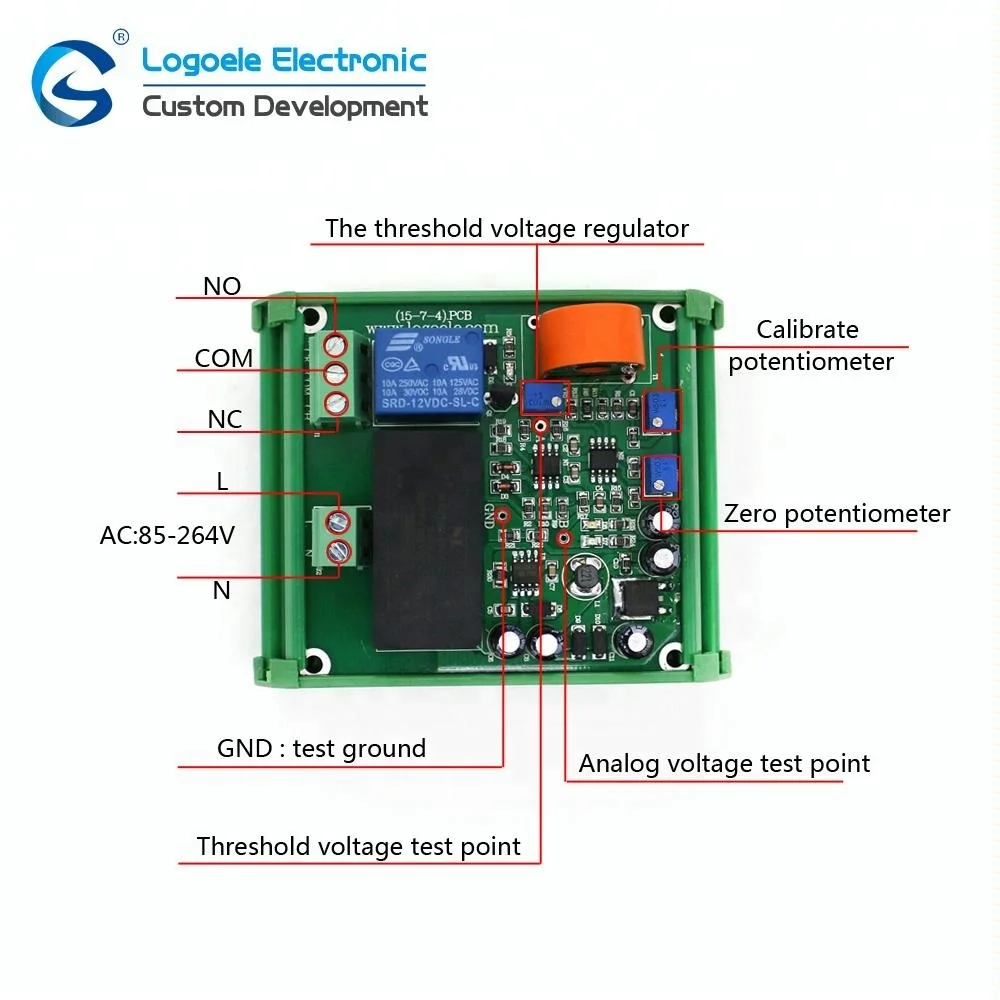 LOGOELE AC 0-5A/10A/20A Linear Relay Switch output Module Current protection AC current sensor module